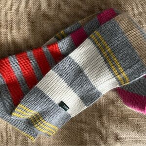 J. Crew Multicolor Striped  Vintage long skinny light wool with great fun colors